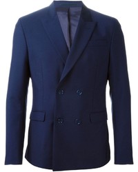 Мужской темно-синий двубортный пиджак от Acne Studios