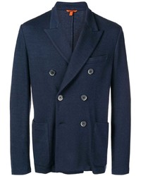 Мужской темно-синий двубортный пиджак от Barena