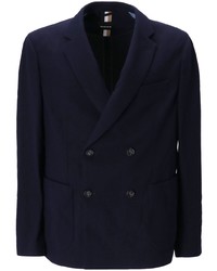 Мужской темно-синий двубортный пиджак от BOSS