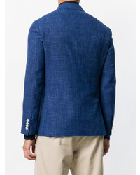 Мужской темно-синий двубортный пиджак от Barba