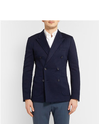 Мужской темно-синий двубортный пиджак от Dolce & Gabbana