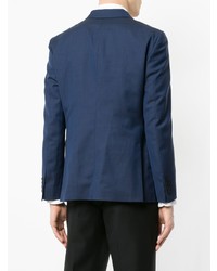 Мужской темно-синий двубортный пиджак от Kent & Curwen