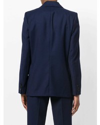 Женский темно-синий двубортный пиджак от Odeeh