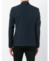 Мужской темно-синий двубортный пиджак от Calvin Klein