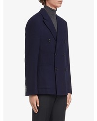 Мужской темно-синий двубортный пиджак от Prada