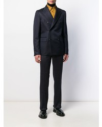 Мужской темно-синий двубортный пиджак от Missoni