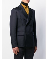 Мужской темно-синий двубортный пиджак от Missoni