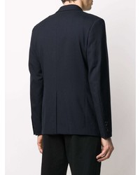 Мужской темно-синий двубортный пиджак от Sandro Paris