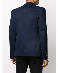 Мужской темно-синий двубортный пиджак от Balmain