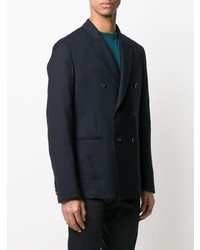 Мужской темно-синий двубортный пиджак от Paul Smith
