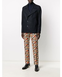 Мужской темно-синий двубортный пиджак от PS Paul Smith