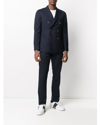 Мужской темно-синий двубортный пиджак от Boglioli