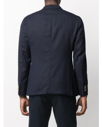 Мужской темно-синий двубортный пиджак от Boglioli