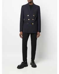 Мужской темно-синий двубортный пиджак от Valentino