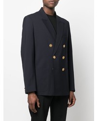 Мужской темно-синий двубортный пиджак от Valentino