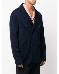 Мужской темно-синий двубортный пиджак от Etro