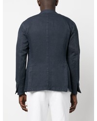 Мужской темно-синий двубортный пиджак от Boglioli