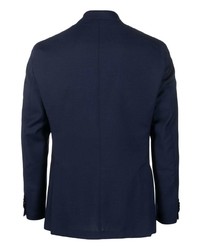 Мужской темно-синий двубортный пиджак от Luigi Bianchi Mantova