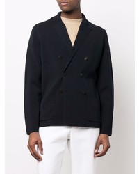 Мужской темно-синий двубортный пиджак от Drumohr