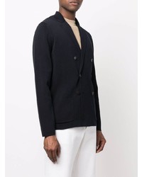 Мужской темно-синий двубортный пиджак от Drumohr