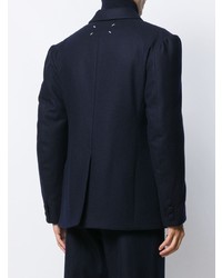 Мужской темно-синий двубортный пиджак от Maison Margiela