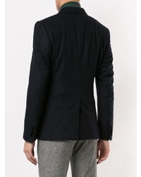 Мужской темно-синий двубортный пиджак от Dolce & Gabbana