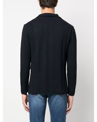 Мужской темно-синий двубортный пиджак от Manuel Ritz