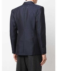 Мужской темно-синий двубортный пиджак от Maison Margiela