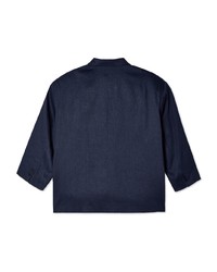 Мужской темно-синий двубортный пиджак от Hed Mayner