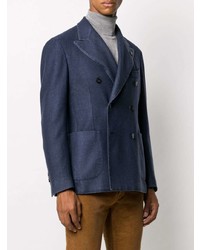 Мужской темно-синий двубортный пиджак от Gabriele Pasini
