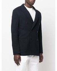 Мужской темно-синий двубортный пиджак от Drumohr