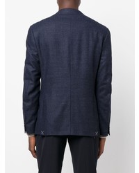 Мужской темно-синий двубортный пиджак от Canali