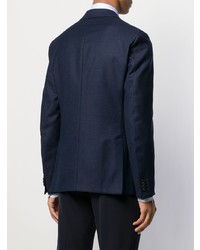 Мужской темно-синий двубортный пиджак от Z Zegna