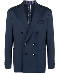 Мужской темно-синий двубортный пиджак от Etro