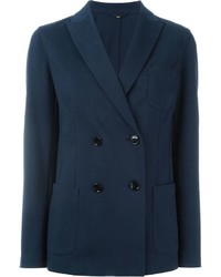Женский темно-синий двубортный пиджак от Fay