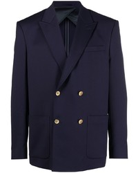 Мужской темно-синий двубортный пиджак от Filippa K