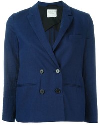 Женский темно-синий двубортный пиджак от Forte Forte