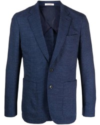 Мужской темно-синий двубортный пиджак от FURSAC