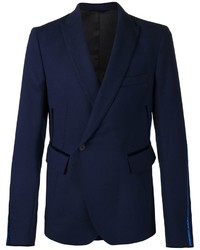 Мужской темно-синий двубортный пиджак от Haider Ackermann