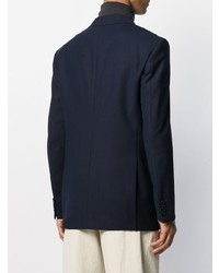 Мужской темно-синий двубортный пиджак от Mp Massimo Piombo