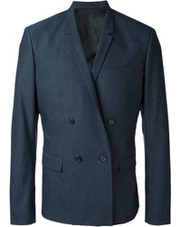 Мужской темно-синий двубортный пиджак от Juun.J