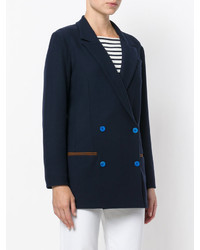 Женский темно-синий двубортный пиджак от Etro