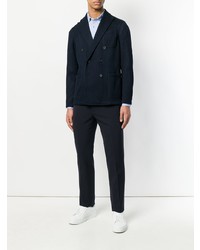 Мужской темно-синий двубортный пиджак от Altea