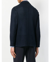 Мужской темно-синий двубортный пиджак от Altea