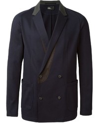 Мужской темно-синий двубортный пиджак от Kolor