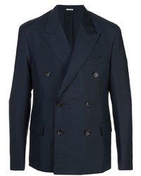 Мужской темно-синий двубортный пиджак от Lanvin