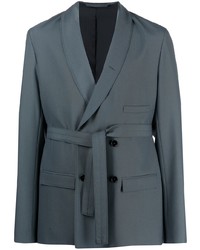 Мужской темно-синий двубортный пиджак от Lemaire