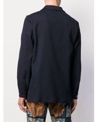 Мужской темно-синий двубортный пиджак от Christian Pellizzari