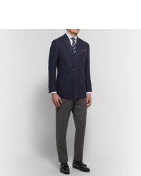 Мужской темно-синий двубортный пиджак от Thom Sweeney