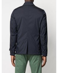 Мужской темно-синий двубортный пиджак от Moorer